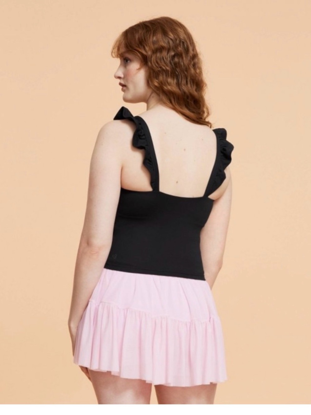 Black Ruffled Blogilates Top - Picture 2 of 6